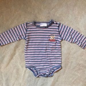 6 month old striped onesie